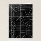 My Favorite Geometric Patterns No.9 - Black Stationery Card Gallery Image 2