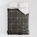 My Favorite Geometric Patterns No.9 - Black Duvet Cover Gallery Image 6