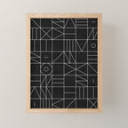 My Favorite Geometric Patterns No.9 - Black Mini Art Print Gallery Image 1