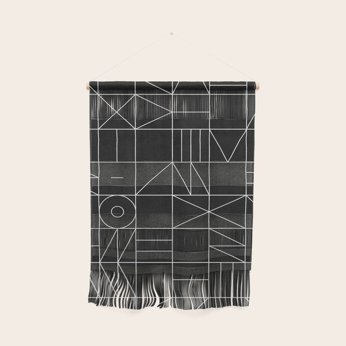 My Favorite Geometric Patterns No.9 - Black Wall Hanging Gallery Image 1