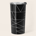 My Favorite Geometric Patterns No.9 - Black Travel Mug Gallery Image 2