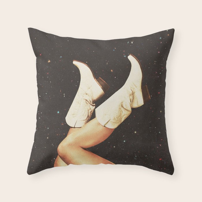 These Boots - Space & Stars Cowgirl Throw Pillow Gallery Image 1