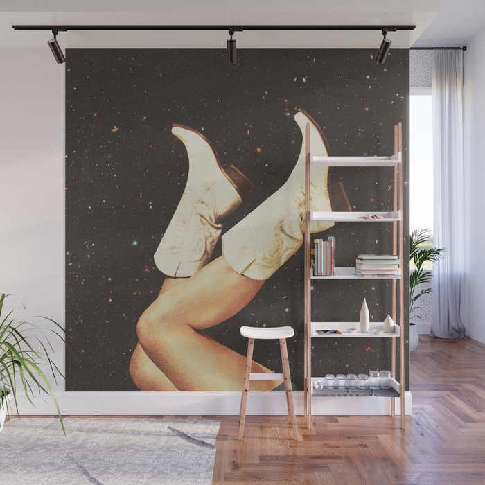 These Boots - Space & Stars Cowgirl Wall Mural Gallery Image 1
