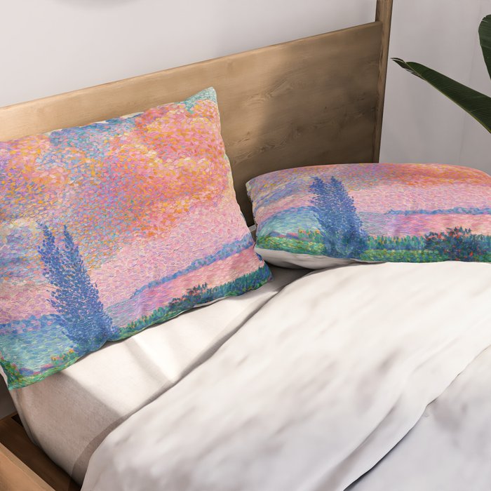 Henri Edmond Cross The Pink Cloud (1896) painting in high resolution  Pillow Sham Gallery Image 2
