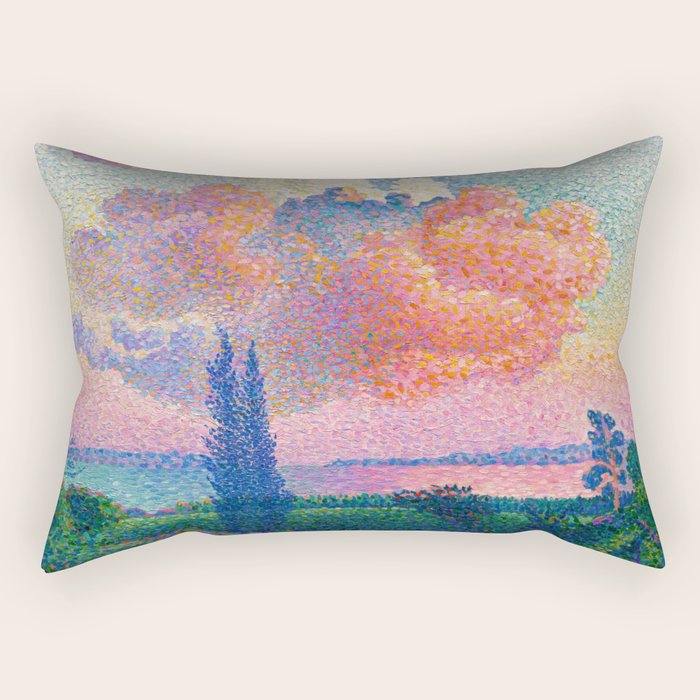 Henri Edmond Cross The Pink Cloud (1896) painting in high resolution  Rectangular Pillow Gallery Image 2