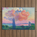 Henri Edmond Cross The Pink Cloud (1896) painting in high resolution  Outdoor Rug Gallery Image 1