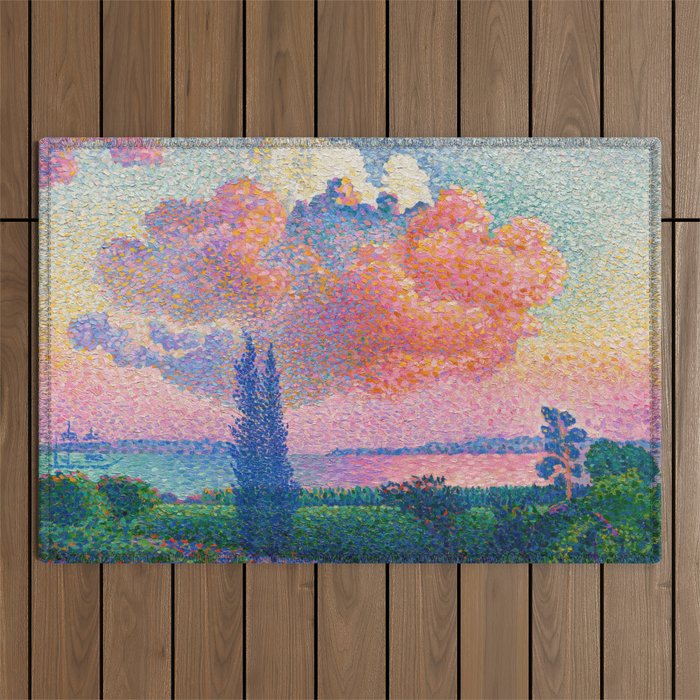 Henri Edmond Cross The Pink Cloud (1896) painting in high resolution  Outdoor Rug Gallery Image 1