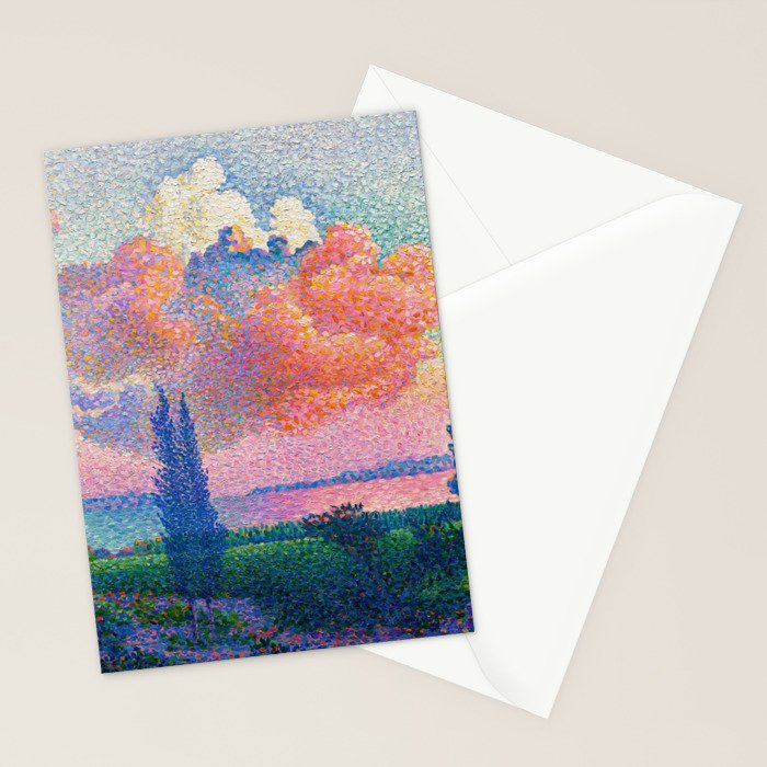 Henri Edmond Cross The Pink Cloud (1896) painting in high resolution  Stationery Card Gallery Image 2