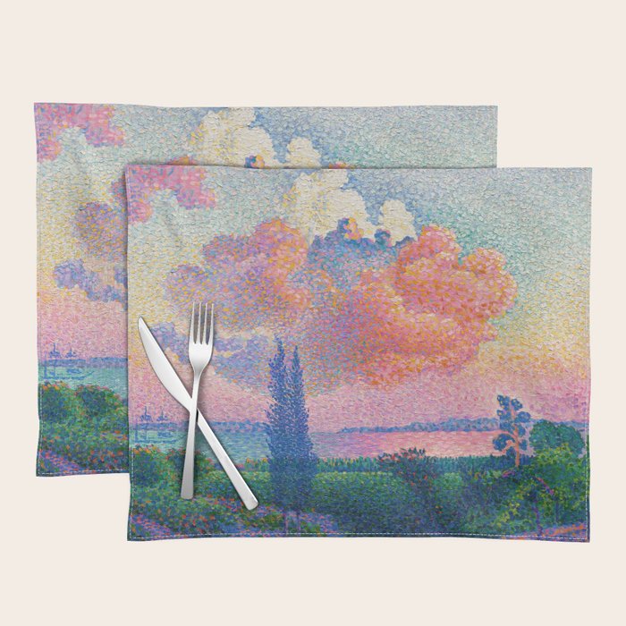 Henri Edmond Cross The Pink Cloud (1896) painting in high resolution  Placemat Gallery Image 1