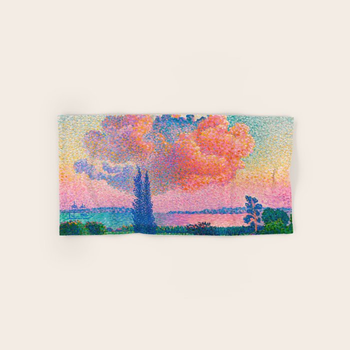 Henri Edmond Cross The Pink Cloud (1896) painting in high resolution  Bath Towel Gallery Image 1