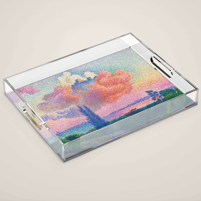 Henri Edmond Cross The Pink Cloud (1896) painting in high resolution  Acrylic Tray Gallery Image 1