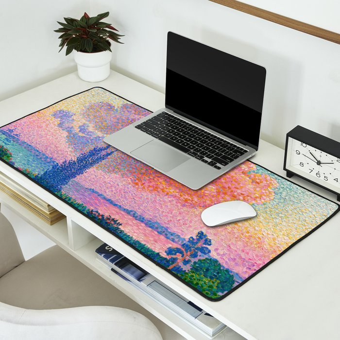 Henri Edmond Cross The Pink Cloud (1896) painting in high resolution  Desk Mat Gallery Image 2