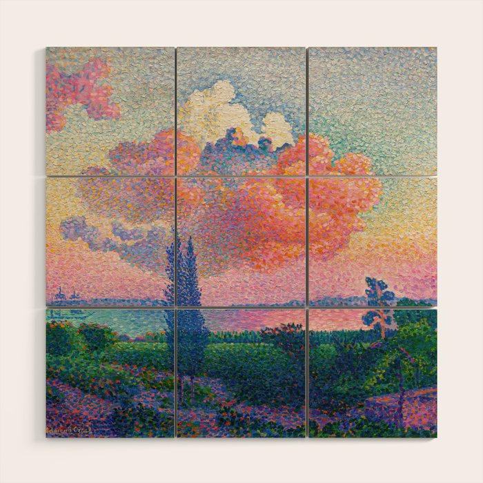 Henri Edmond Cross The Pink Cloud (1896) painting in high resolution  Wood Wall Art Gallery Image 1