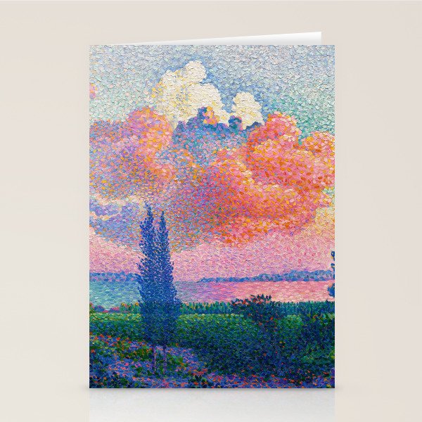 Henri Edmond Cross The Pink Cloud (1896) painting in high resolution  Stationery Card Gallery Image 1
