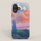 Henri Edmond Cross The Pink Cloud (1896) painting in high resolution  iPhone Case Gallery Image 1