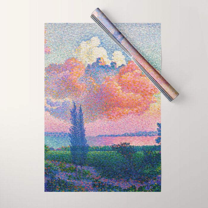 Henri Edmond Cross The Pink Cloud (1896) painting in high resolution  Wrapping Paper Gallery Image 1