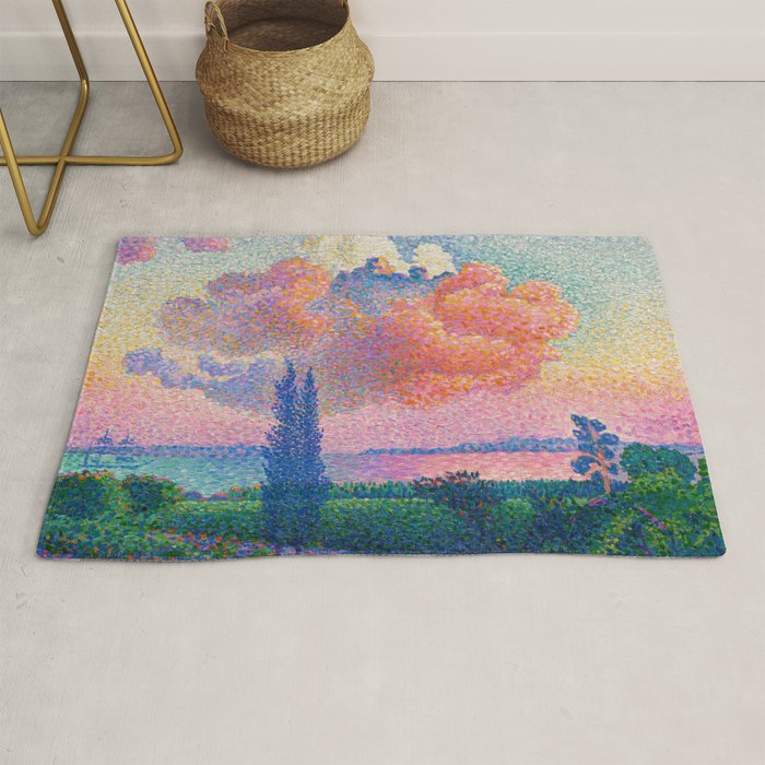 Henri Edmond Cross The Pink Cloud (1896) painting in high resolution  Rug Gallery Image 1