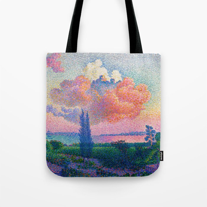 Henri Edmond Cross The Pink Cloud (1896) painting in high resolution  Tote Bag Gallery Image 1