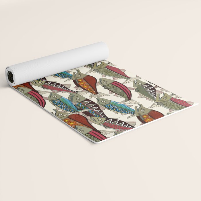 Alaskan salmon pearl Yoga Mat Gallery Image 2