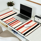 Classic Stripes XI - Neutral Pink Desk Mat Gallery Image 2