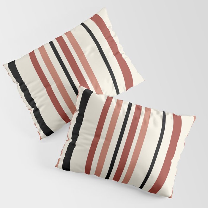 Classic Stripes XI - Neutral Pink Pillow Sham Gallery Image 1