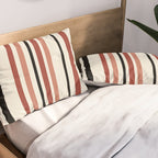 Classic Stripes XI - Neutral Pink Pillow Sham Gallery Image 2