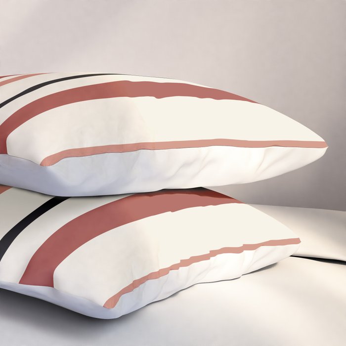 Classic Stripes XI - Neutral Pink Pillow Sham Gallery Image 3