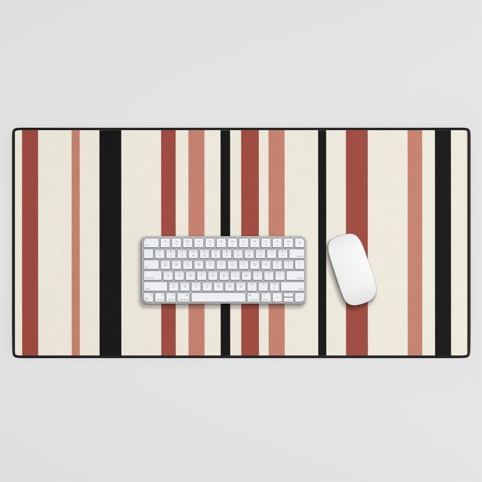 Classic Stripes XI - Neutral Pink Desk Mat Gallery Image 1