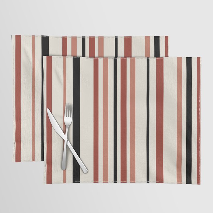 Classic Stripes XI - Neutral Pink Placemat Gallery Image 1