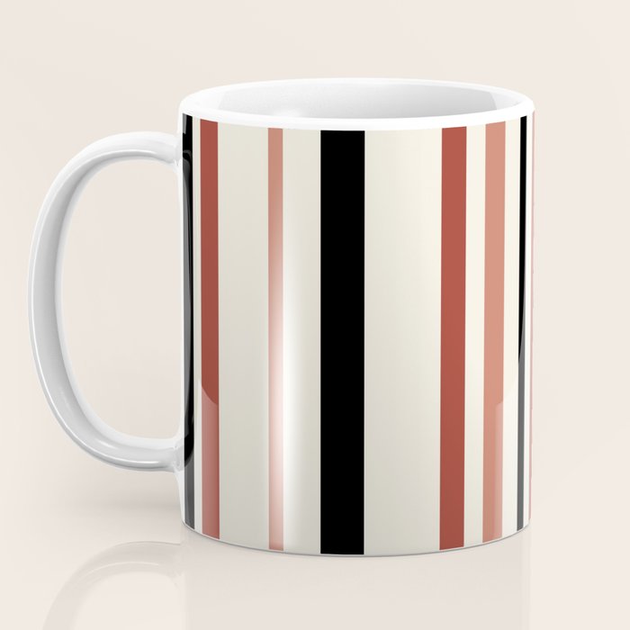 Classic Stripes XI - Neutral Pink Coffee Mug Gallery Image 3