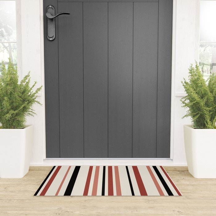 Classic Stripes XI - Neutral Pink Welcome Mat Gallery Image 3