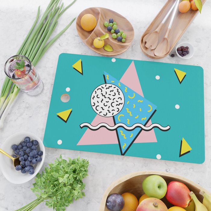 Memphis pattern 65 - 80s / 90s Retro Cutting Board Gallery Image 2