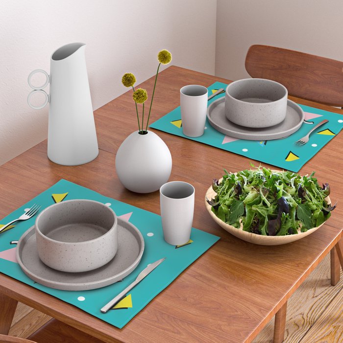 Memphis pattern 65 - 80s / 90s Retro Placemat Gallery Image 2