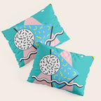 Memphis pattern 65 - 80s / 90s Retro Pillow Sham Gallery Image 3