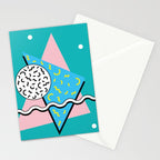 Memphis pattern 65 - 80s / 90s Retro Stationery Card Gallery Image 2