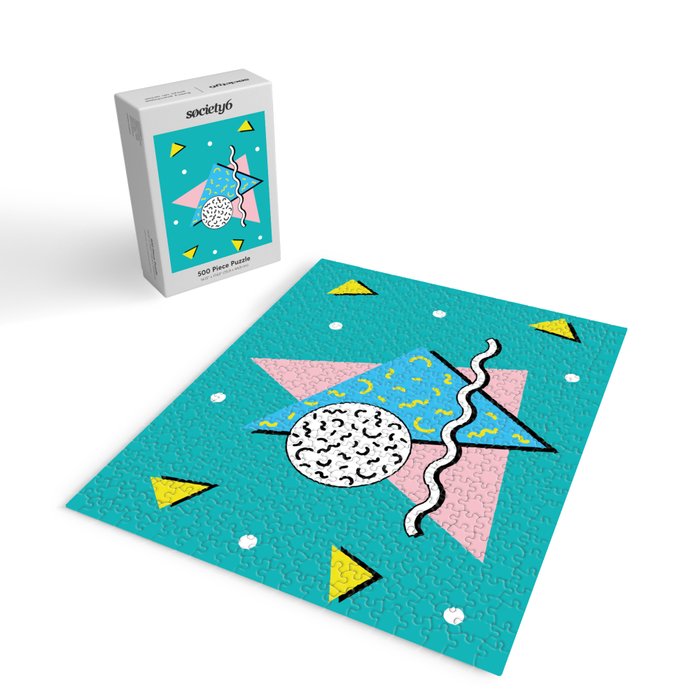 Memphis pattern 65 - 80s / 90s Retro Jigsaw Puzzle Gallery Image 2