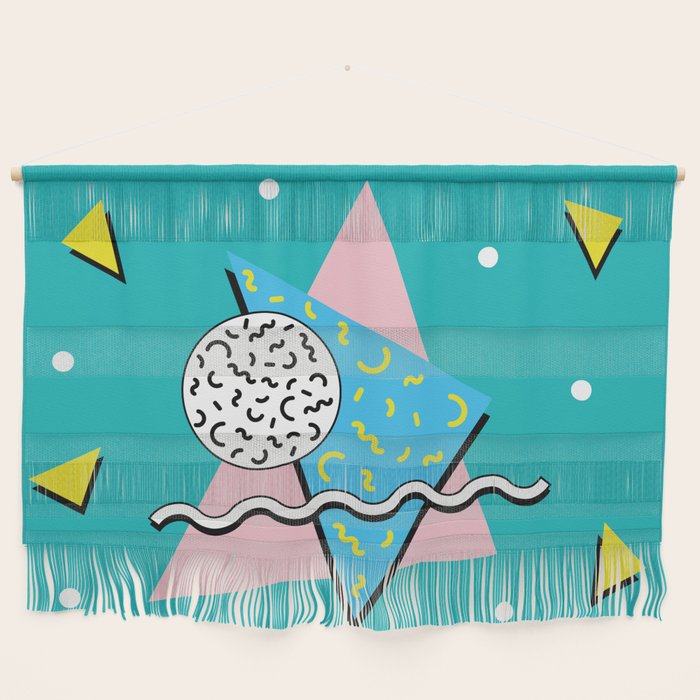Memphis pattern 65 - 80s / 90s Retro Wall Hanging Gallery Image 1