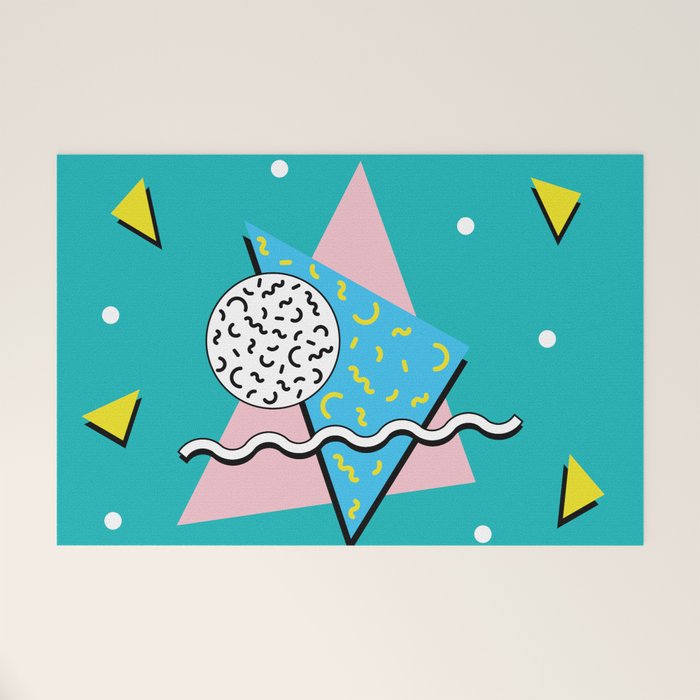 Memphis pattern 65 - 80s / 90s Retro Welcome Mat Gallery Image 1