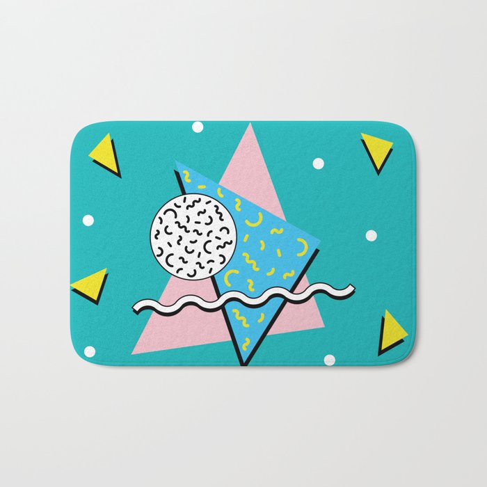 Memphis pattern 65 - 80s / 90s Retro Bath Mat Gallery Image 1