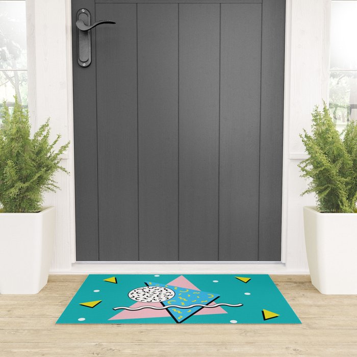 Memphis pattern 65 - 80s / 90s Retro Welcome Mat Gallery Image 3
