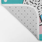 Memphis pattern 65 - 80s / 90s Retro Bath Mat Gallery Image 2