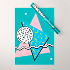 Memphis pattern 65 - 80s / 90s Retro Wrapping Paper Gallery Image 1