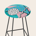 Memphis pattern 65 - 80s / 90s Retro Stool Gallery Image 2