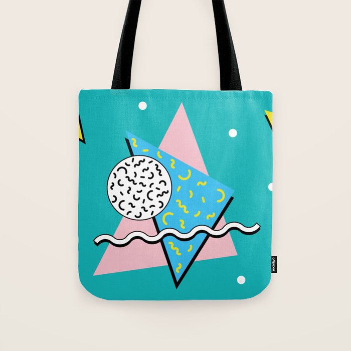 Memphis pattern 65 - 80s / 90s Retro Tote Bag Gallery Image 1