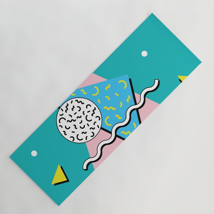Memphis pattern 65 - 80s / 90s Retro Yoga Mat Gallery Image 1