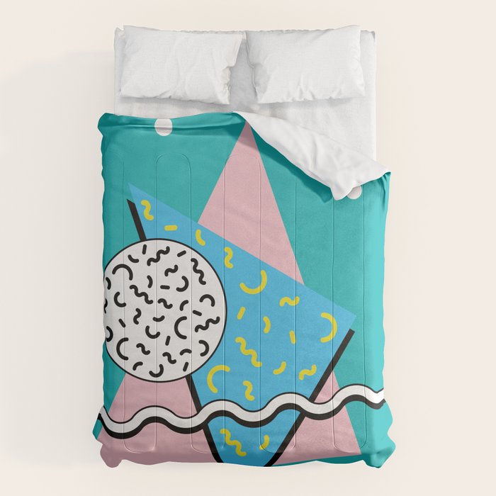 Memphis pattern 65 - 80s / 90s Retro Comforter Gallery Image 6