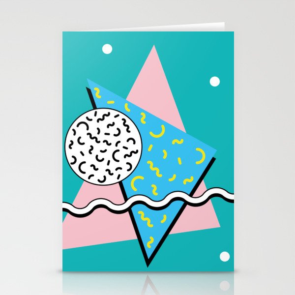Memphis pattern 65 - 80s / 90s Retro Stationery Card Gallery Image 2