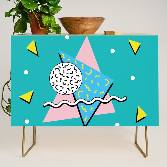 Memphis pattern 65 - 80s / 90s Retro Credenza Gallery Image 1