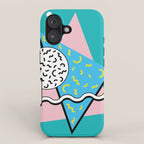 Memphis pattern 65 - 80s / 90s Retro iPhone Case Gallery Image 1