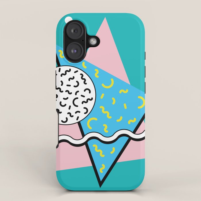 Memphis pattern 65 - 80s / 90s Retro iPhone Case Gallery Image 1